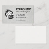 Onroerend goed | investeerder | lederen trim visitekaartje (Voorkant / Achterkant)