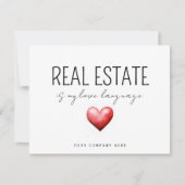 Onroerend goed is mijn liefdestaal kaart (Voorkant)