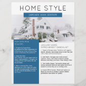 Onroerend goed Januari Nieuwsbrief Promotie Flyer (Voorkant)