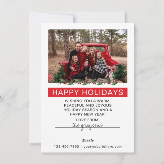 Onroerend goed Kerst Kaart Sjabloon (Achterkant)