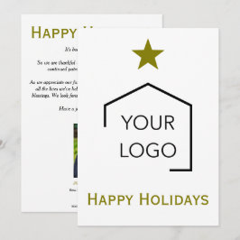 Onroerend Goed Kerst Vakantie Logo Luxe Uniek Feestdagenkaart