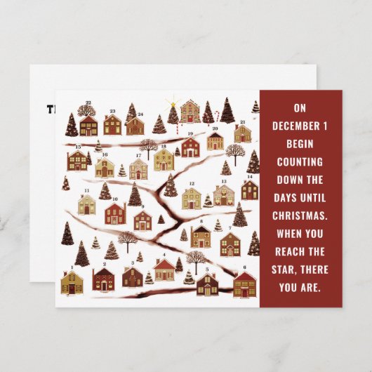 onroerend goed kerstkaarten feestdagenkaart (Voorkant / Achterkant)
