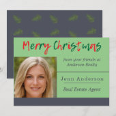 Onroerend goed Kerstmis Groet Feestdagenkaart (Voorkant / Achterkant)