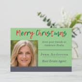 Onroerend goed Kerstmis Groet Feestdagenkaart (Staand voorkant)