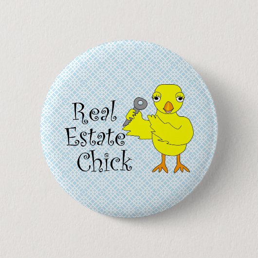 Onroerend Goed Kip  Ronde Button 5,7 Cm (Voorkant)