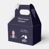 Onroerend goed Klant DK Blauw Afsluitende Gift Fav Bedankdoosjes (Achterkant)