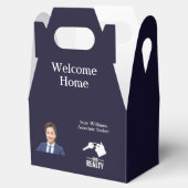 Onroerend goed Klant DK Blauw Afsluitende Gift Fav Bedankdoosjes (Geopend)