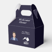 Onroerend goed Klant DK Blauw Afsluitende Gift Fav Bedankdoosjes (Voorkant Zijde)