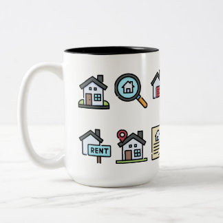Onroerend goed Koffiekopje Ontworpen Tweekleurige Koffiemok