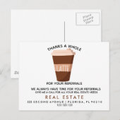 onroerend goed Koffieverwijzingen Aankondiging (Voorkant / Achterkant)