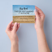 onroerend goed Koop grond die ze niet meer maken Flyer (Hand)