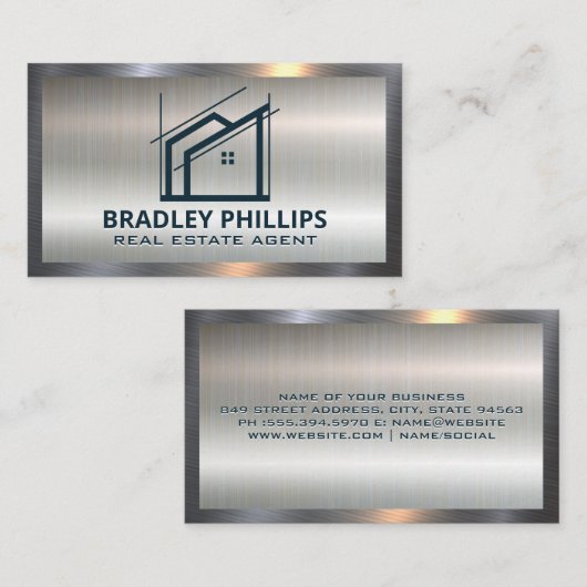 Onroerend goed | Kunst voor lijn met architect | M Visitekaartje (Voorkant / Achterkant)