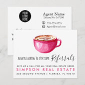 onroerend goed Latte verwijzingen Aankondigingskaart (Voorkant / Achterkant)