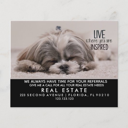 onroerend goed Live waar je je inspant Announceme Flyer (Voorkant)