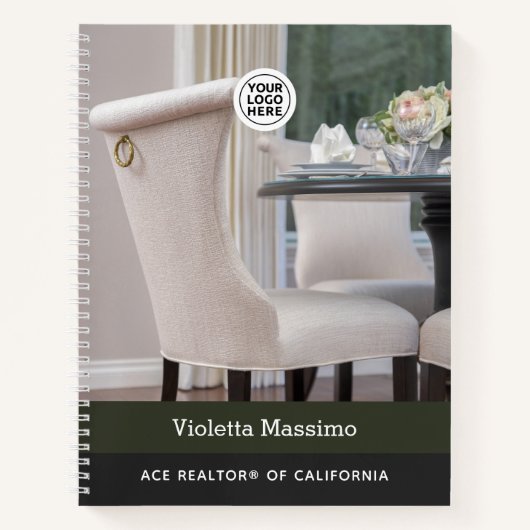 Onroerend goed Logo en Foto Gepersonaliseerde Noti Notitieboek (Voorkant)