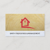 Onroerend goed Logo | Hout Stucwerk | Bouwconstruc Afsprakenkaartje (Voorkant)