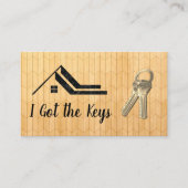 Onroerend goed Logo | Huis Keyes | Houten panelen Visitekaartje (Voorkant)