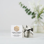 Onroerend goed Logo | Huissleutels Visitekaartje (Staand voorkant)