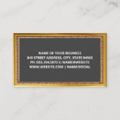 Onroerend goed Logo | Luxe gouden Lijst Visitekaartje (Achterkant)