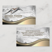 Onroerend goed Logo | marmeren steen Visitekaartje (Voorkant / Achterkant)