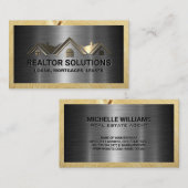 Onroerend goed Logo | Metaal en hout Visitekaartje (Voorkant / Achterkant)