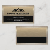 Onroerend goed Logo | Metalen achtergrond Visitekaartje (Voorkant / Achterkant)