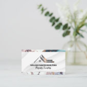 Onroerend goed Logo | Metalen dak Visitekaartje (Staand voorkant)