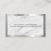 Onroerend goed Logo | metallisch Lijst | Marmer Visitekaartje (Achterkant)