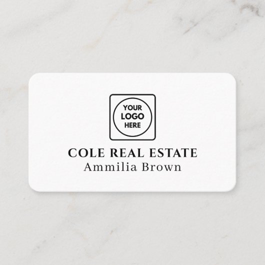 Onroerend goed Logo | Modern ontwerp van de minimu Visitekaartje (Voorkant)