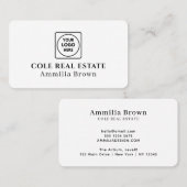Onroerend goed Logo | Modern ontwerp van de minimu Visitekaartje (Voorkant / Achterkant)