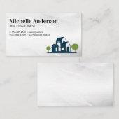 Onroerend goed | Logo van het huisgoed Visitekaartje (Voorkant / Achterkant)