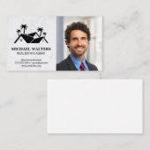 Onroerend goed Logo | Zakelijke man in pak Visitekaartje (Voorkant / Achterkant)