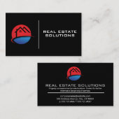Onroerend goed Logo | Zwart Visitekaartje (Voorkant / Achterkant)