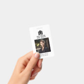 Onroerend goed Logo Zwart Wit Verkoopagent Realtor Badge (Handheld)