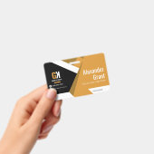 Onroerend goed Luxe Zwart & Goud Realtor Badge (Handheld)