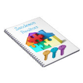 Onroerend goed, makelaar, makelaar in onroerend go notitieboek (Rechterzijde)