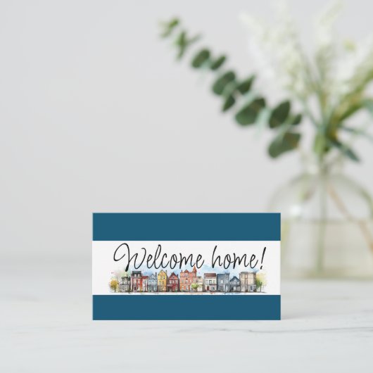 Onroerend goed, makelaar, makelaar visitekaartje (Staand voorkant)