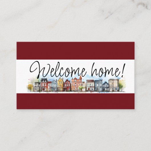 Onroerend goed, makelaar, makelaar visitekaartje (Voorkant)