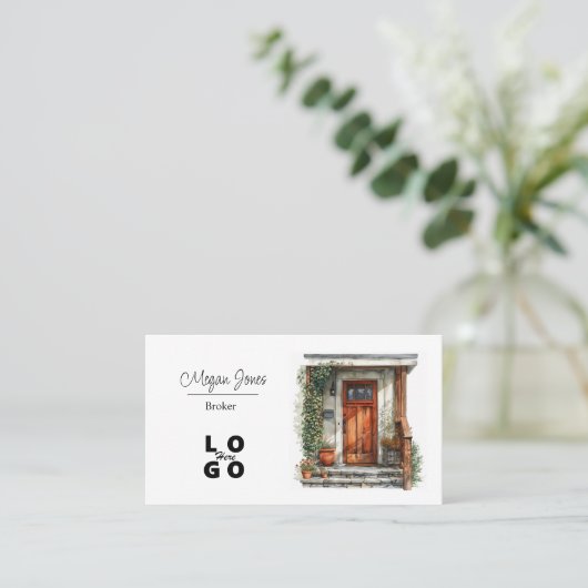 Onroerend goed, makelaar, makelaar Visitekaartje (Staand voorkant)