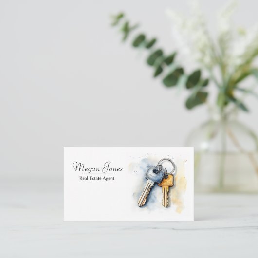 Onroerend goed, makelaar, makelaar Visitekaartje (Staand voorkant)