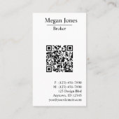 Onroerend goed, makelaar, makelaar visitekaartje (Achterkant)