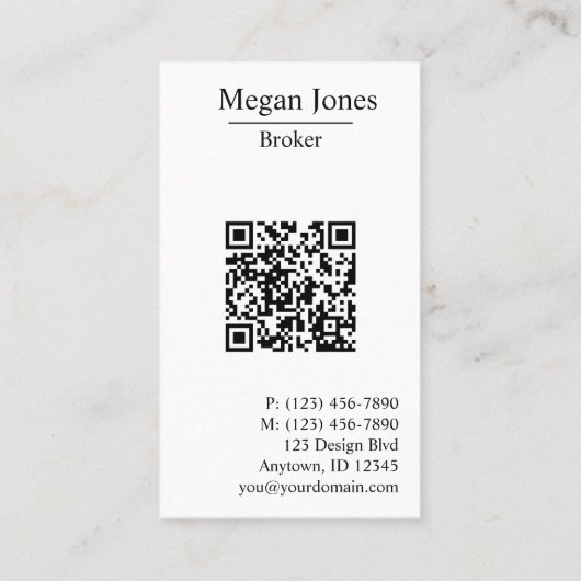 Onroerend goed, makelaar, makelaar visitekaartje (Achterkant)