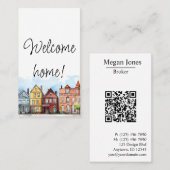 Onroerend goed, makelaar, makelaar visitekaartje (Voorkant / Achterkant)