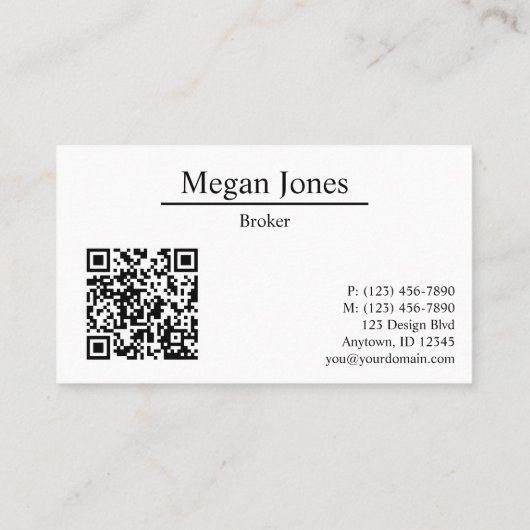 Onroerend goed, makelaar, makelaar visitekaartje (Achterkant)