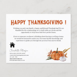 Onroerend goed makelaar Pop By Thanksgiving Recept Feestdagenkaart