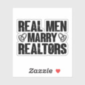 Onroerend goed Mannen Trouwen Realtors Onroerend g Sticker (Vel)