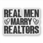 Onroerend goed Mannen Trouwen Realtors Onroerend g Sticker (Voorkant)