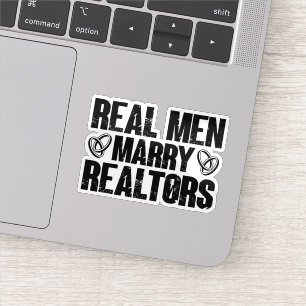 Onroerend goed Mannen Trouwen Realtors Onroerend g Sticker