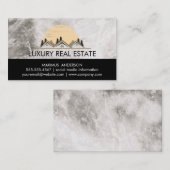 Onroerend goed | marmeren versiering visitekaartje (Voorkant / Achterkant)