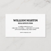 Onroerend goed Metaal Logo | Bloemen Visitekaartje (Achterkant)